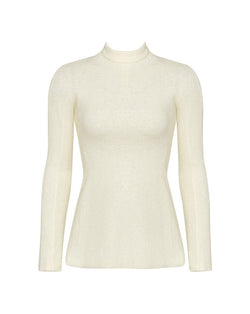 T-Neck Boiled Wool Top