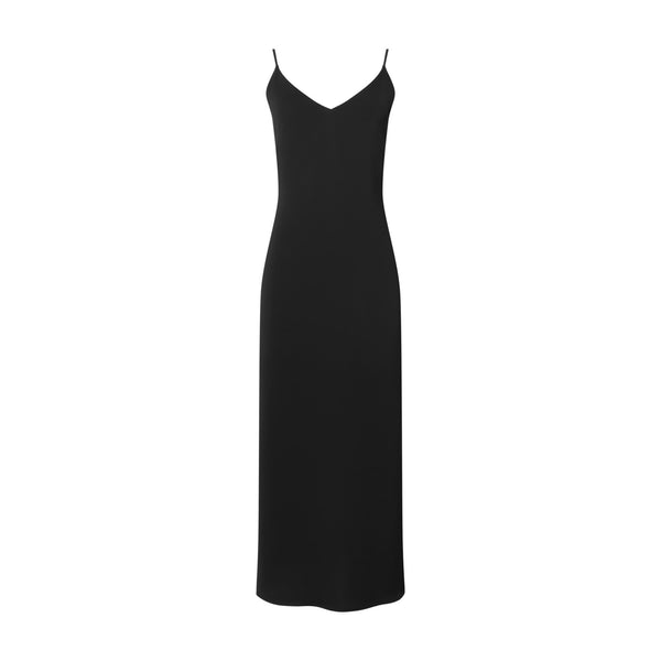 Black V-Neck Slip Dress by ATEA OCEANIE