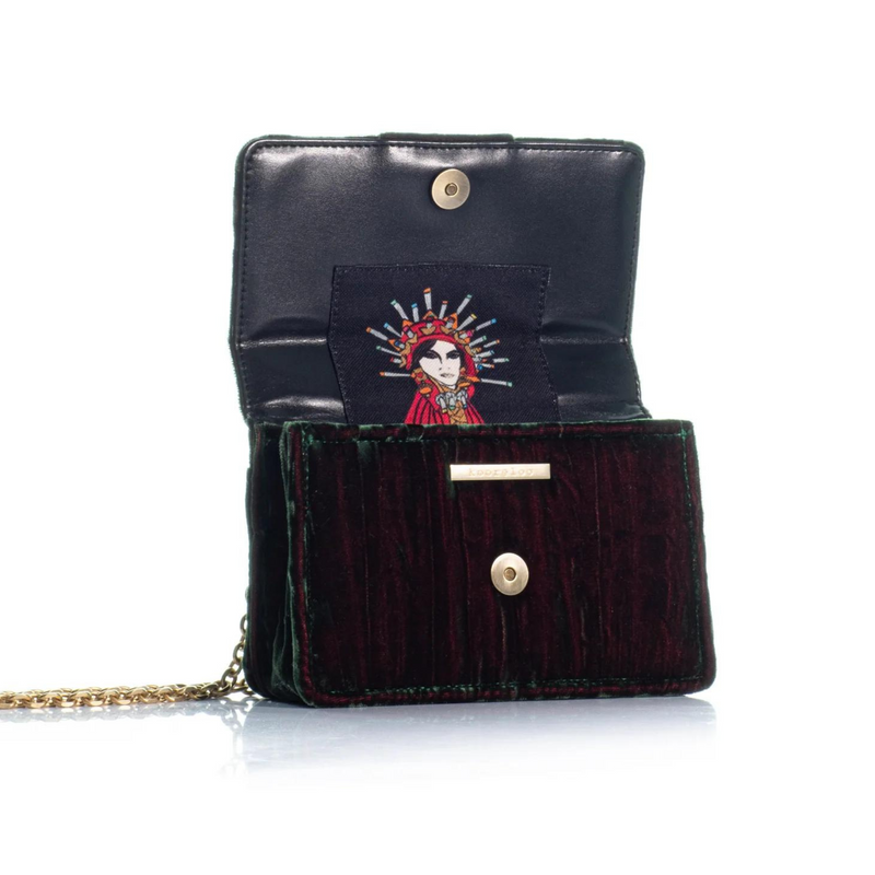 The Mini Lucerne Bag in Emerald Velvet