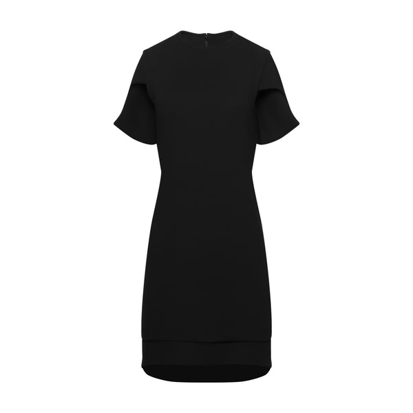 Black Cap Sleeve Mini Dress by BRANDON MAXWELL