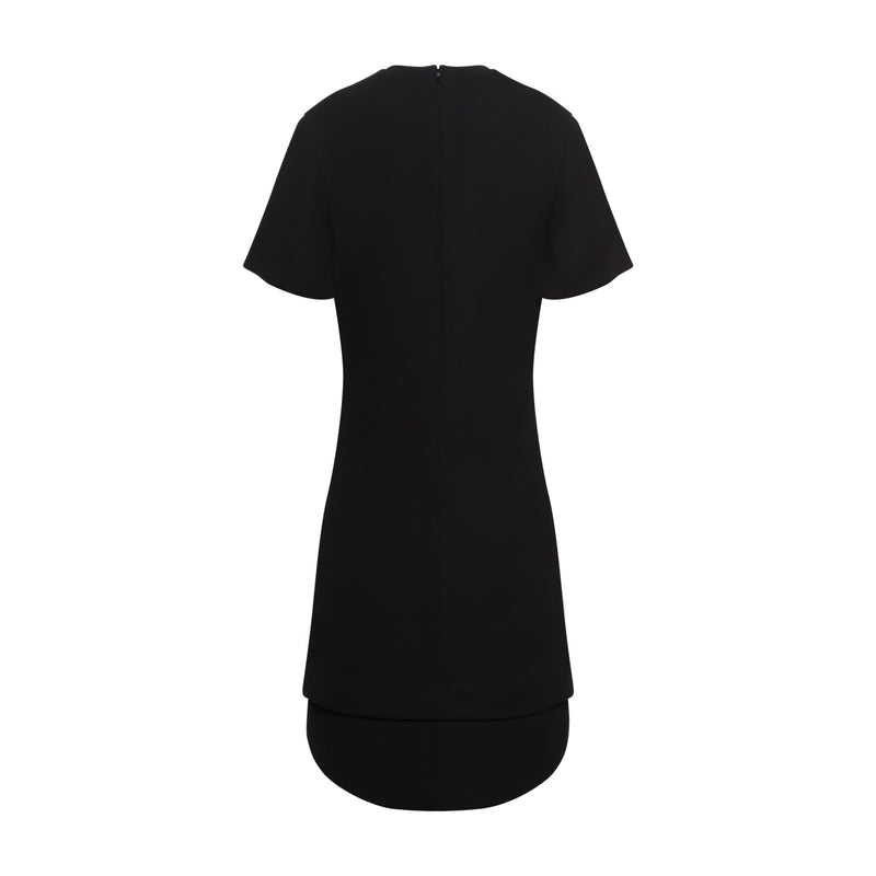 Black Cap Sleeve Mini Dress