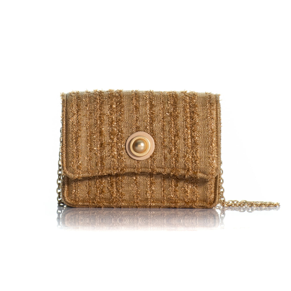 Gold cheap straw bag