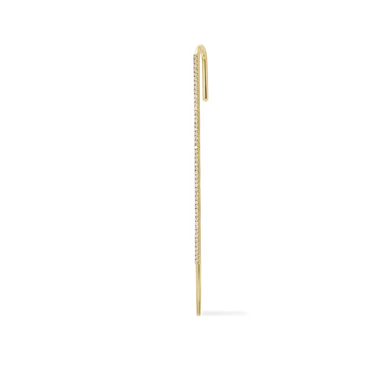 Thread Ear Pin - 18 Karat Yellow Gold with Diamonds – Plan de Ville