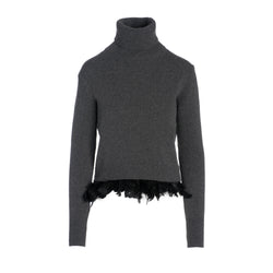 Feather Hem Sweater by MAISON PERE