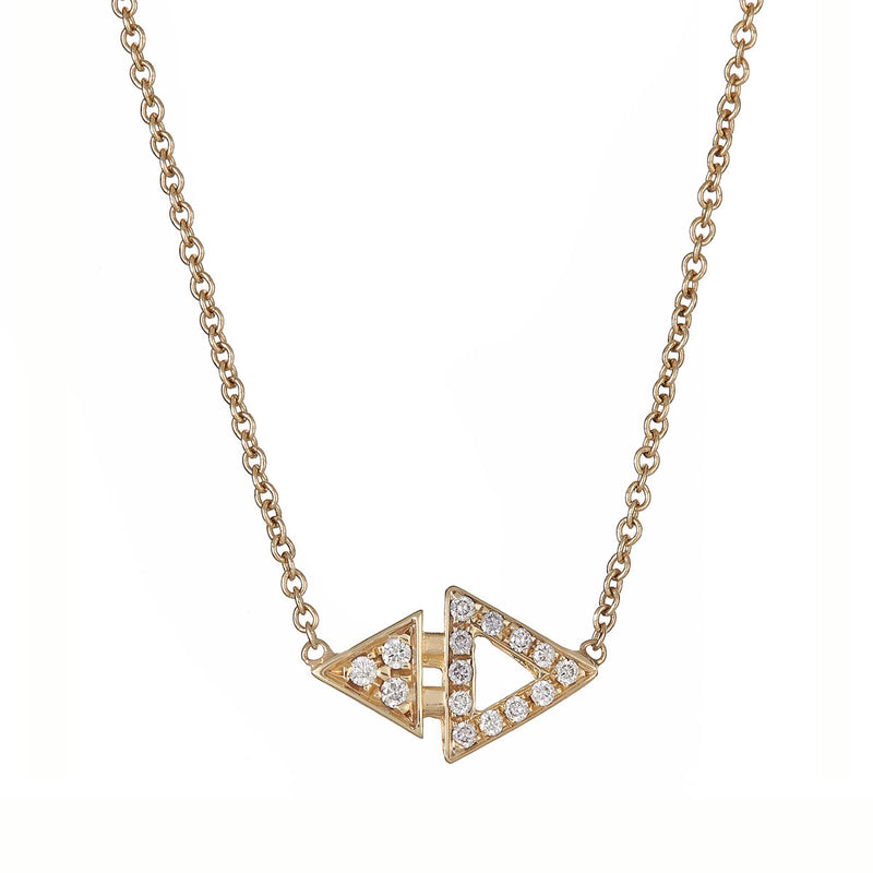 Mini Triangle Necklace Yellow Gold by ILANA ARIEL