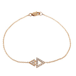 Diamond Mini Triangle Bracelet Yellow Gold by ILANA ARIEL