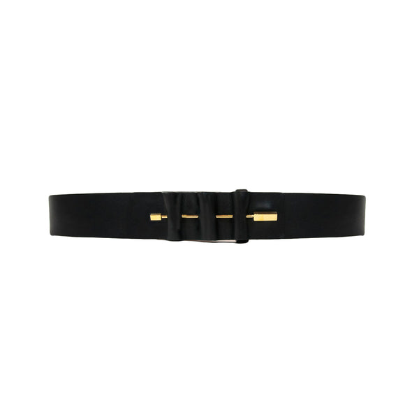 Wide Pinned Leather Belt
