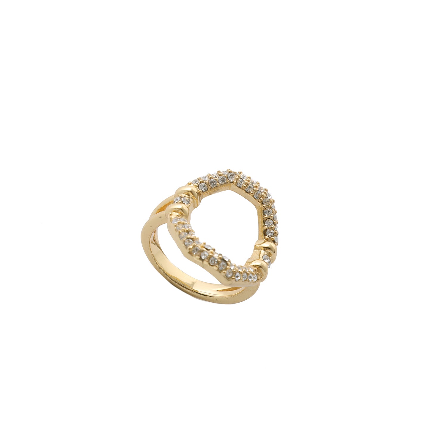 Crystal Pavé Octagon Ring – Plan de Ville