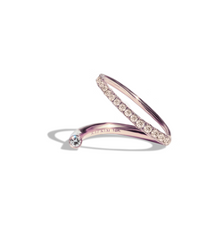 Crescendo Flare Diamond Pavé Ring - Rose Gold