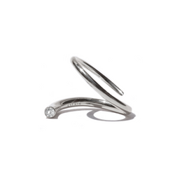 Crescendo Pin Ring - White Gold