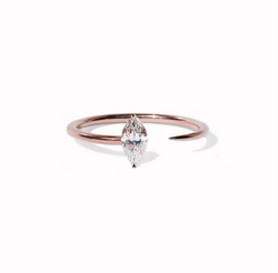 Marquise Crescendo Ring - Rose Gold