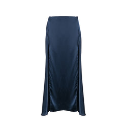 Navy Silk Elrod Skirt