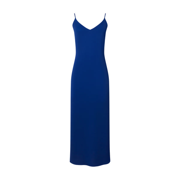 Blue V-Neck Slip Dress by ATEA OCEANIE