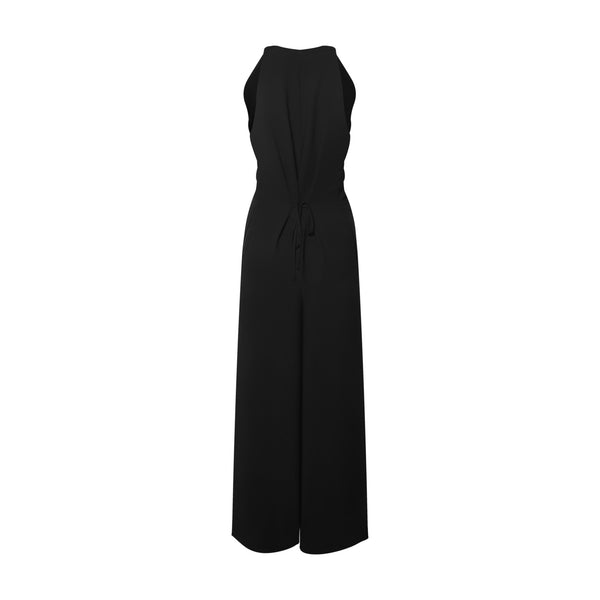 Tailored Black Wrap-Front Jumpsuit by KALLMEYER