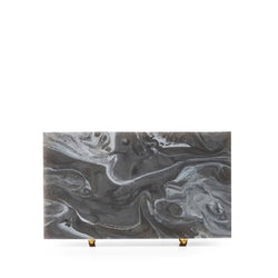 Grey Marble Clutch by L'AFSHAR