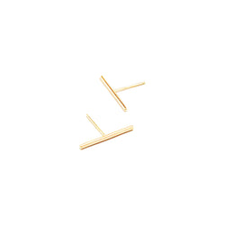 Gold Long Bar Studs by GIANTLION