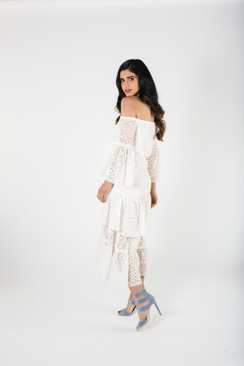 White Lace Dress by MAISON PERE